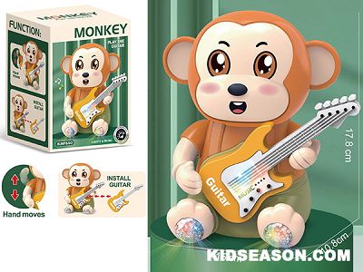 لعبة قرد راقص للأطفال (مع الجيتار ) ، يضيء ويرقص مع الموسيقى