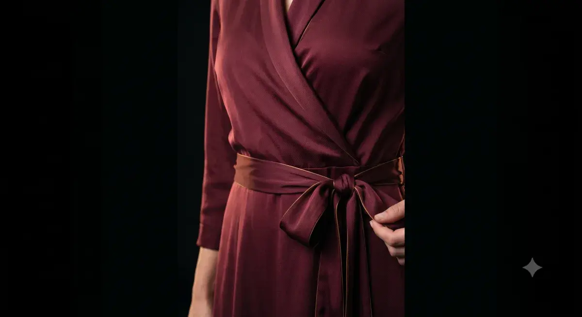 Silk Wrap Midi Dress 2